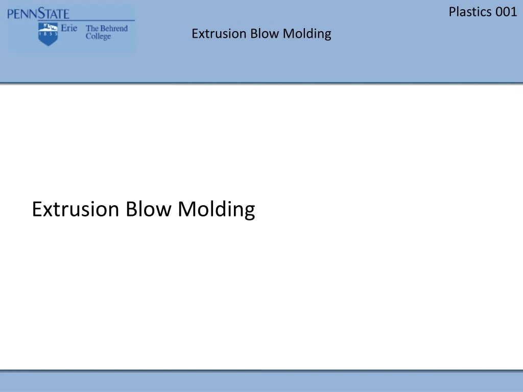 extrusion blow molding