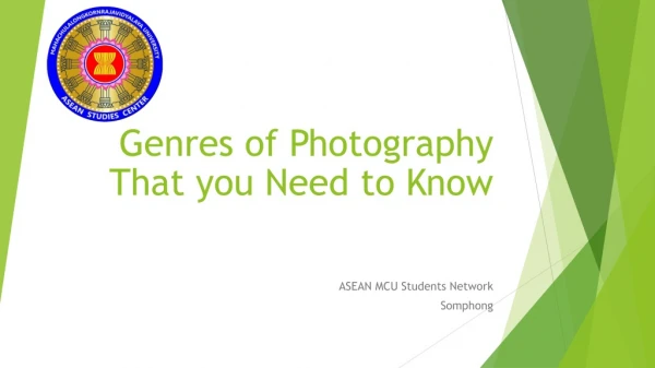 Genres of Photography That you Need to Know