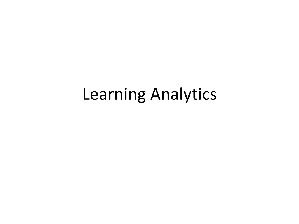 learning analytics