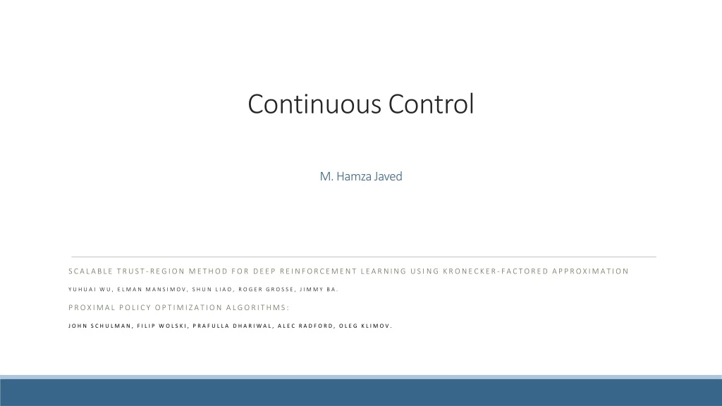 continuous control m hamza javed