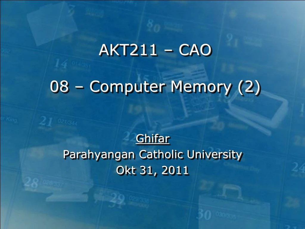 akt211 cao 08 computer memory 2