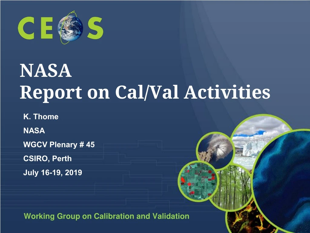 nasa report on cal val activities