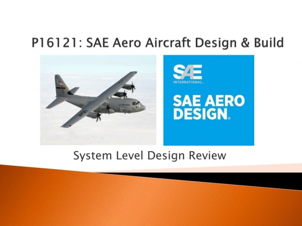 P16121: SAE Aero Aircraft Design &amp; Build