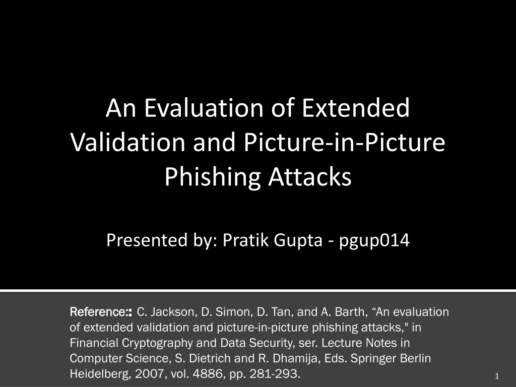 an evaluation of extended validation and picture