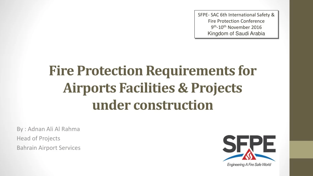 fire protection requirements for airports facilities projects under construction