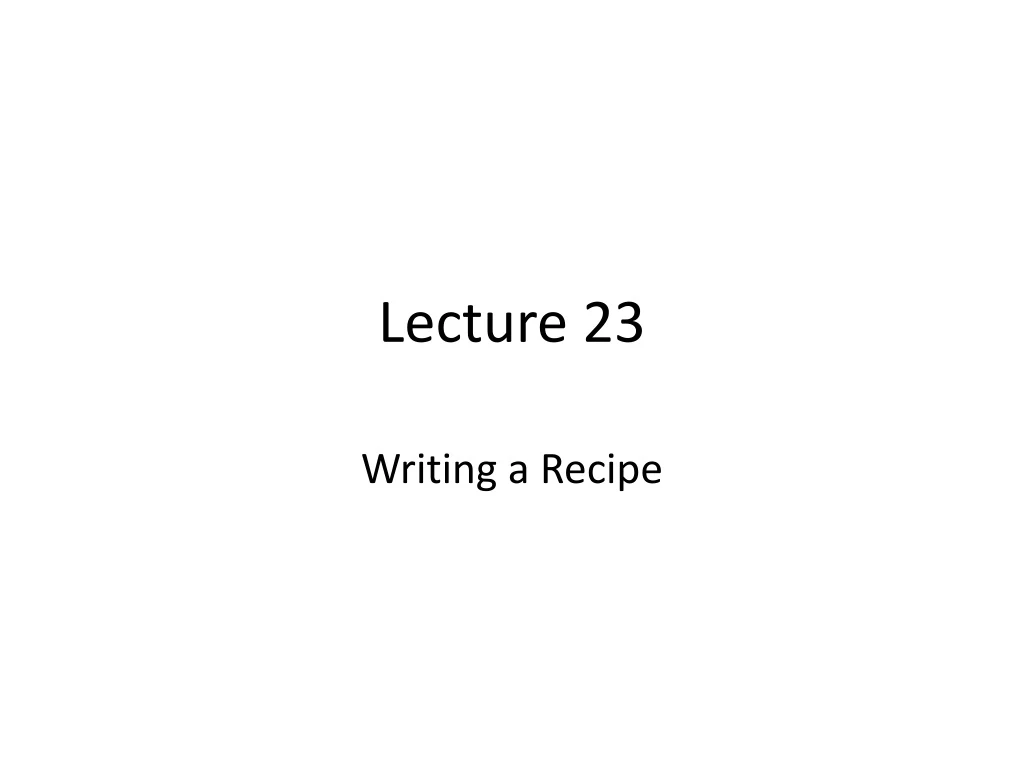 lecture 23