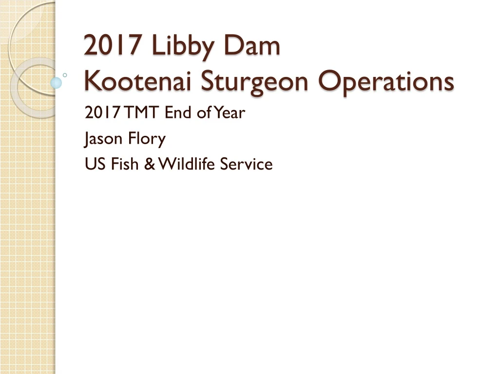 2017 libby dam kootenai sturgeon operations