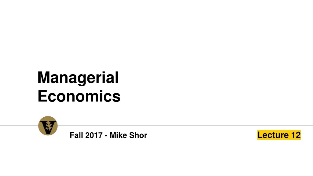 managerial economics