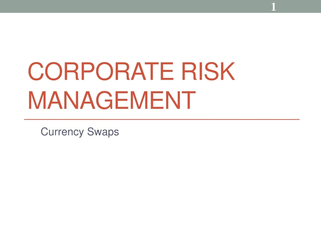 corporate risk management