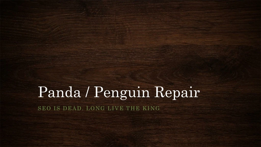 panda penguin repair