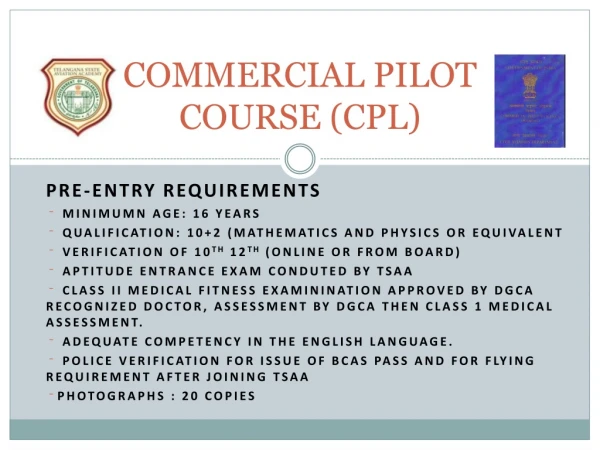COMMERCIAL PILOT COURSE (CPL)