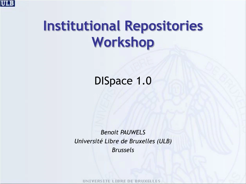 institutional repositories workshop