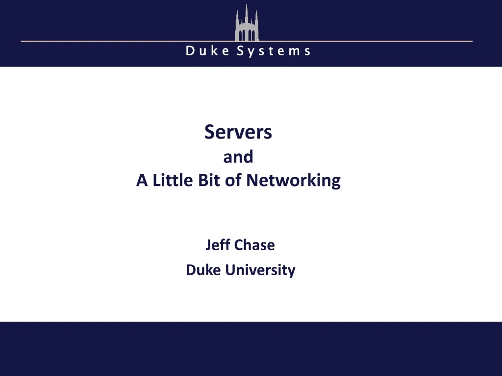 servers a nd a little bit of networking