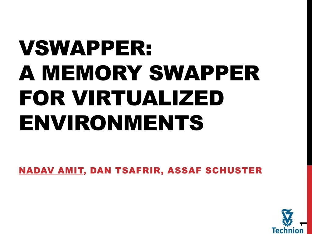 vswapper a memory swapper for virtualized environments
