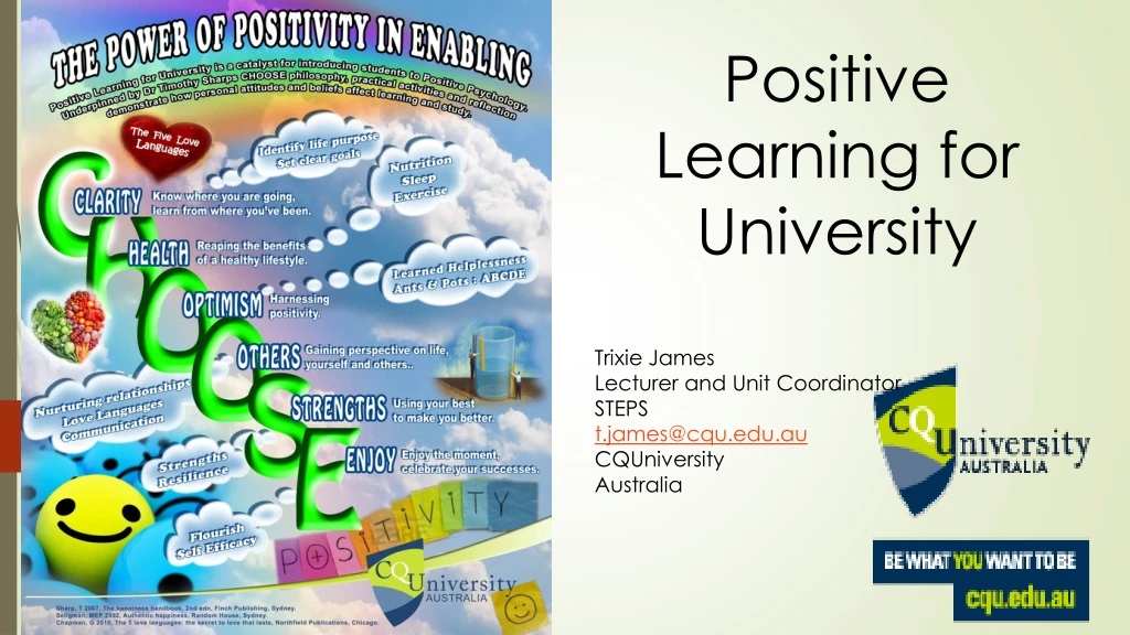positive learning for university trixie james
