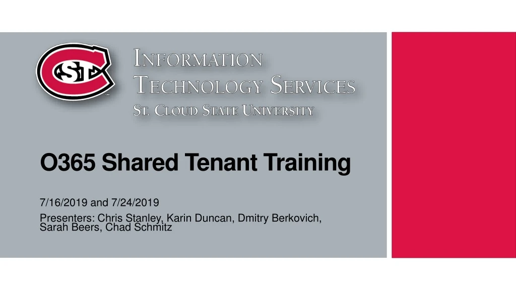 o365 shared tenant training