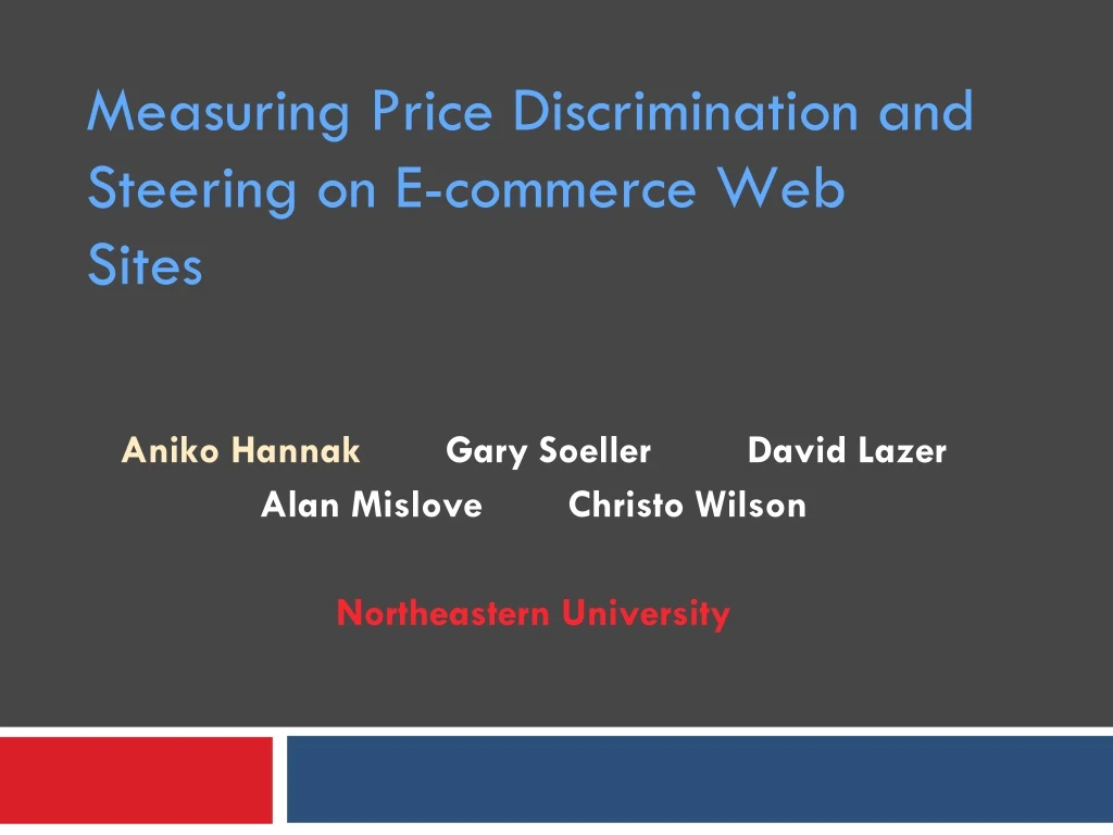 measuring price discrimination and steering on e commerce web sites