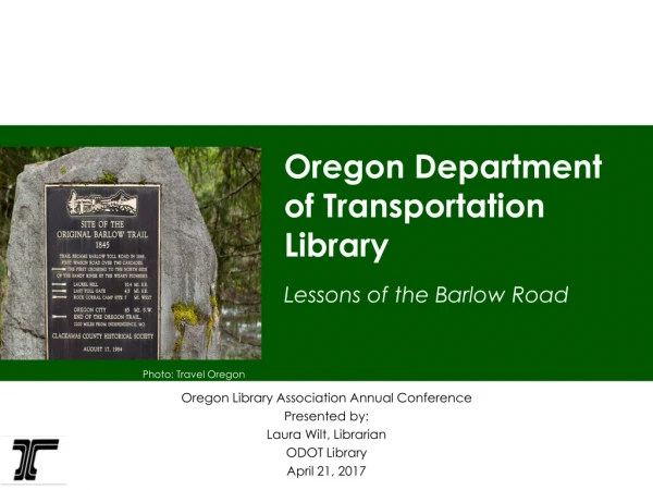 Oregon Department of Transportation Library