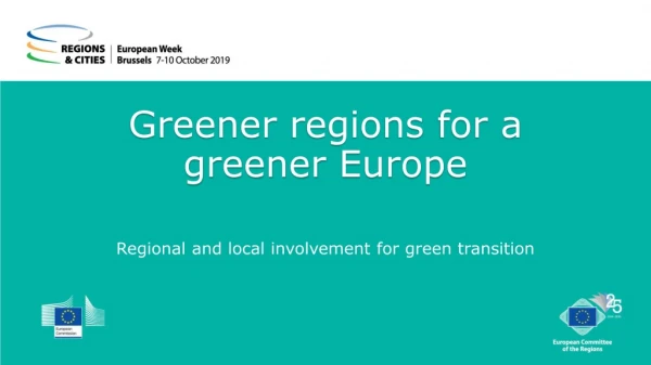 Greener regions for a greener Europe