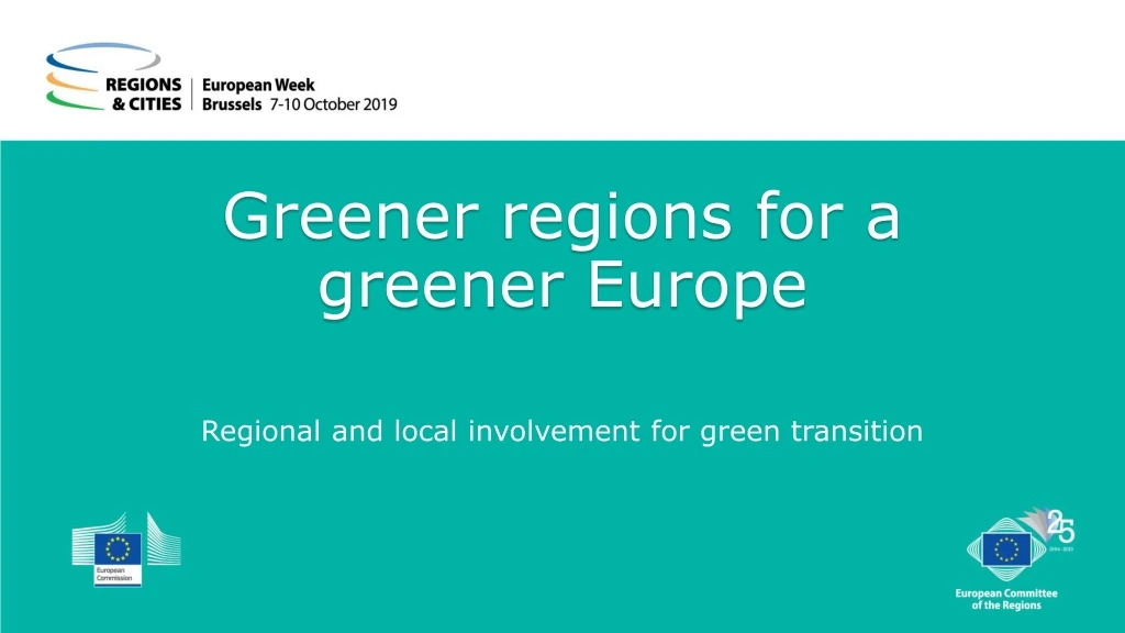 greener regions for a greener europe