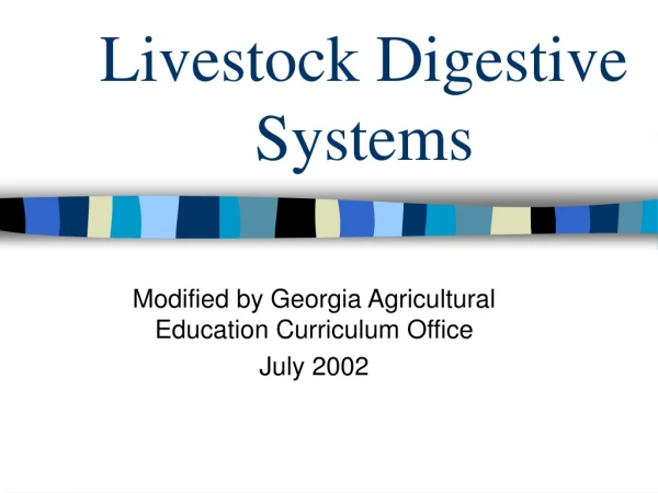 Livestock Digestive Systems