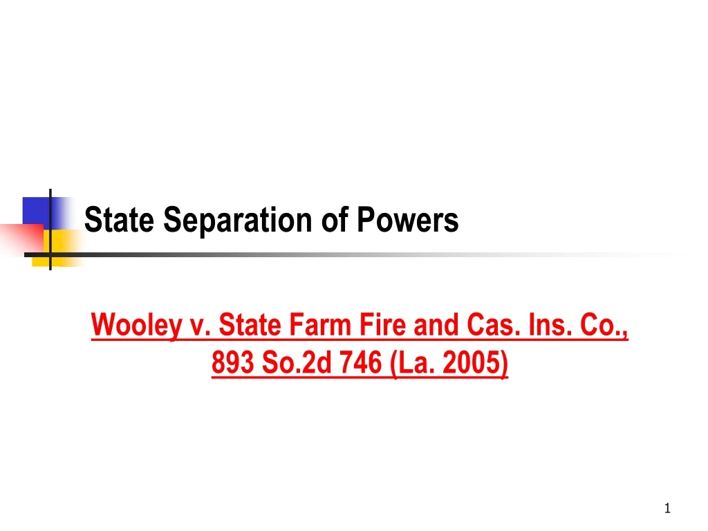 state separation of powers