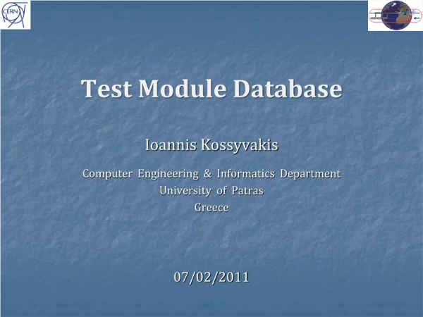 Test Module Database