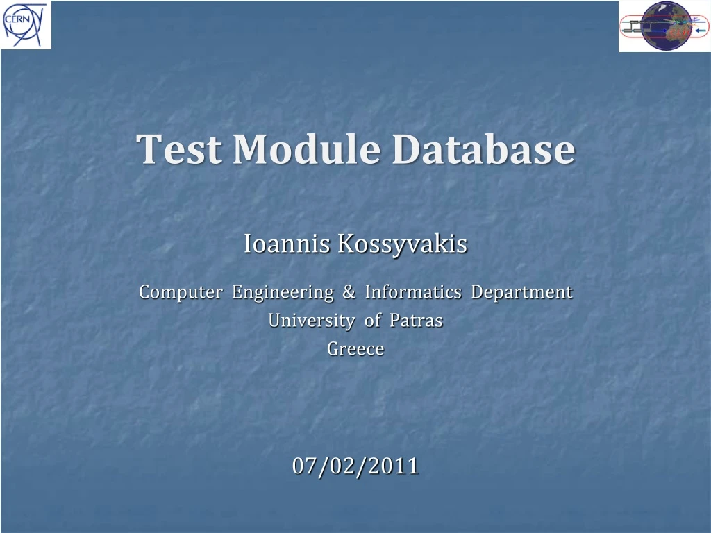 test module database