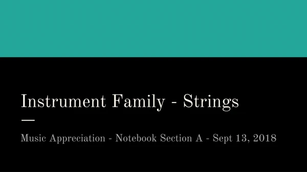 Instrument Family - Strings