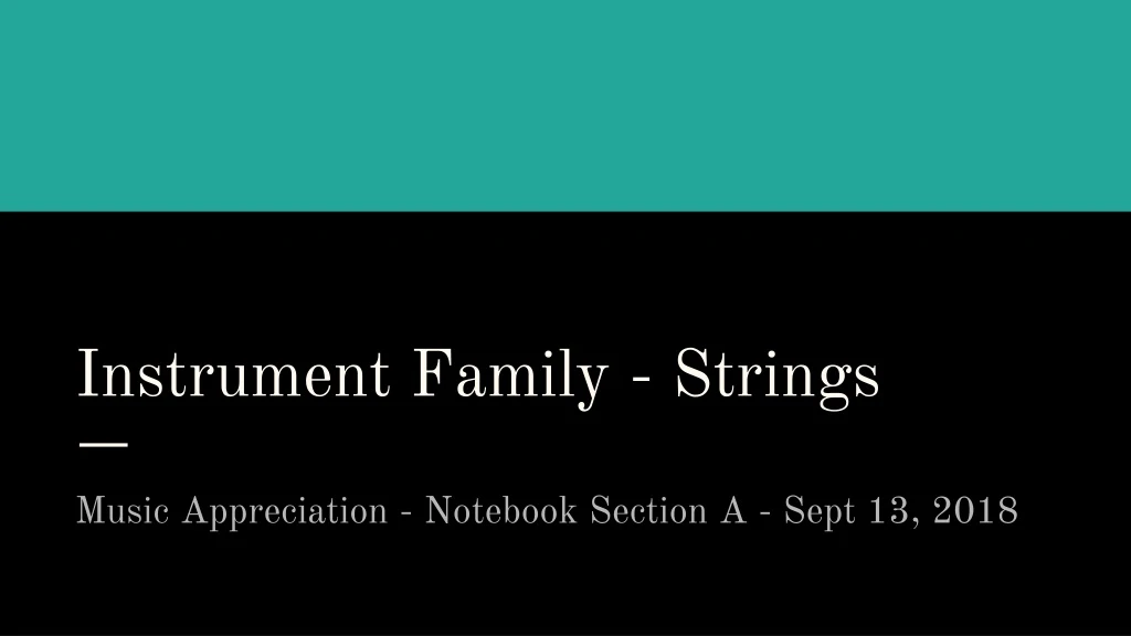 instrument family strings