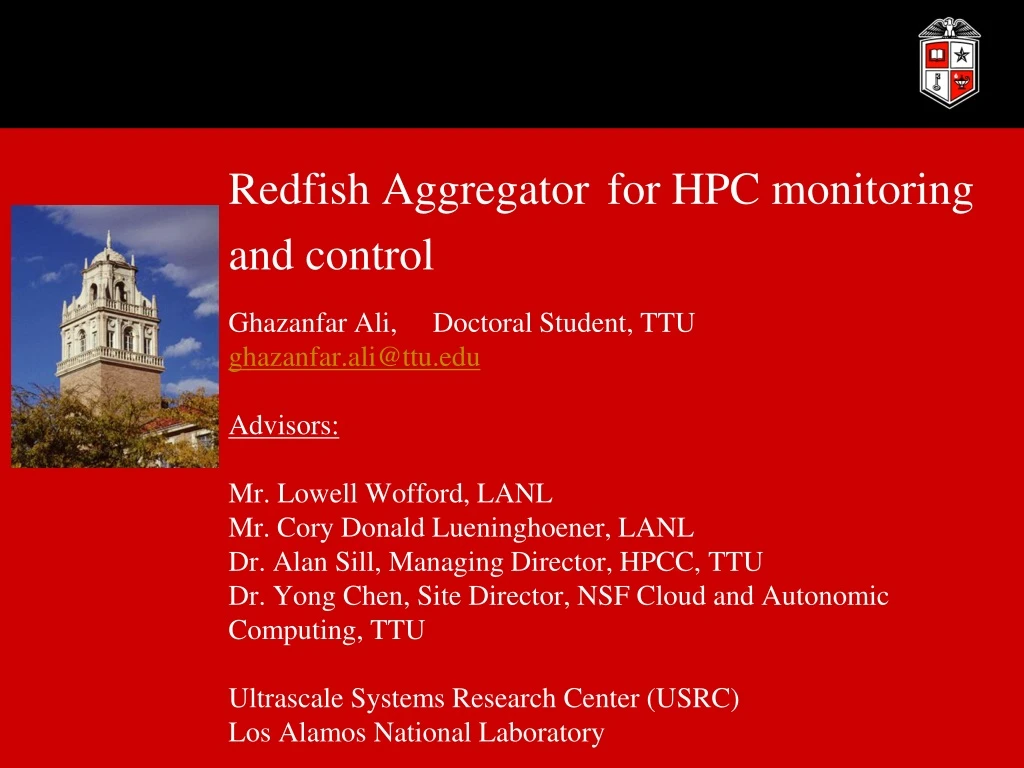 redfish aggregator for hpc monitoring and control