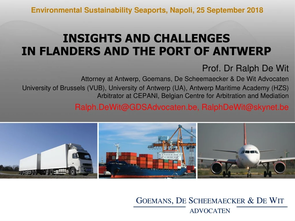 insights and challenges in flanders and the port of antwerp