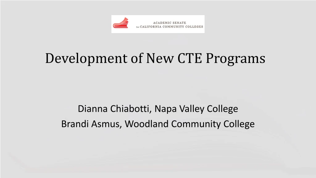 development of new cte programs