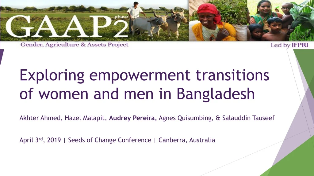 exploring empowerment transitions of women and men in bangladesh