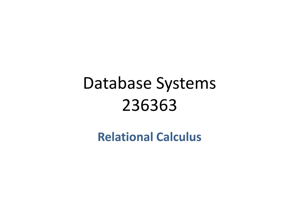 database systems 236363