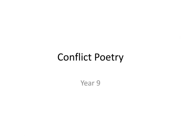 Conflict Poetry