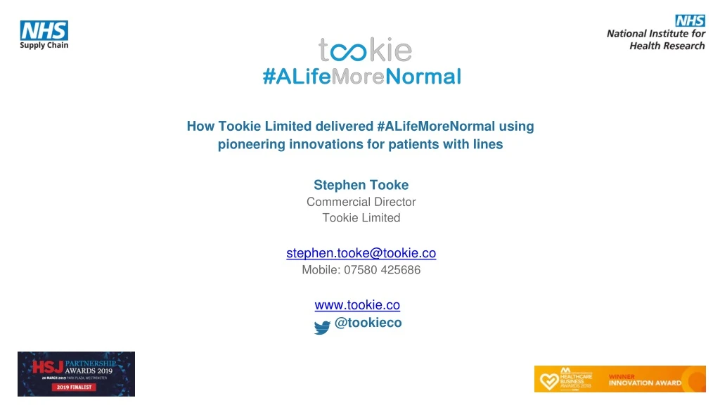 how tookie limited delivered alifemorenormal