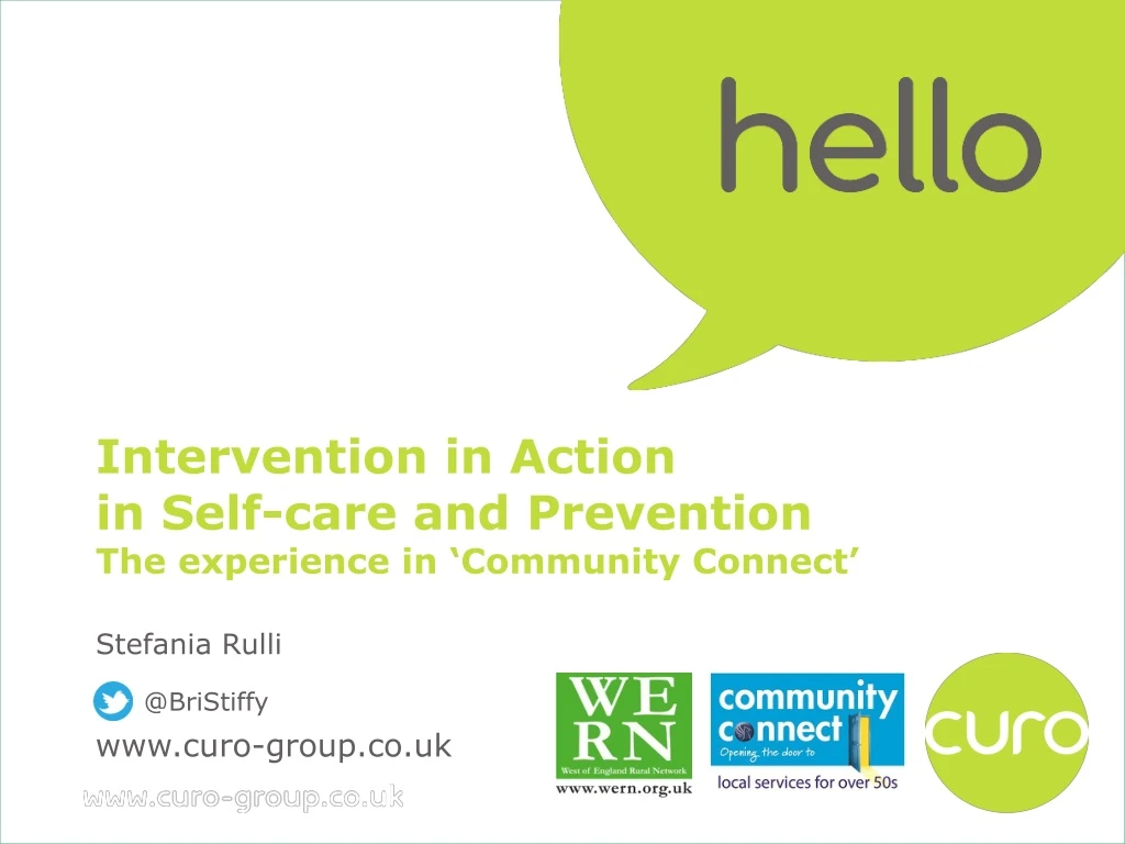 intervention in action in self care and prevention the experience in community connect