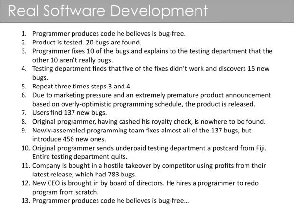 Real Software Development