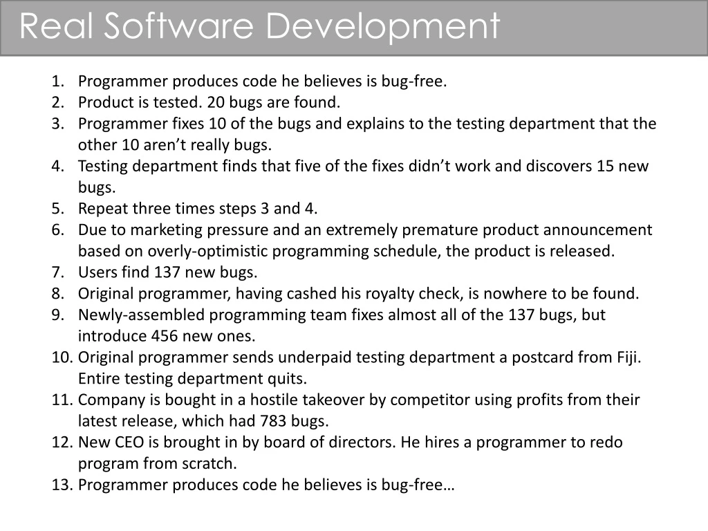 real software development