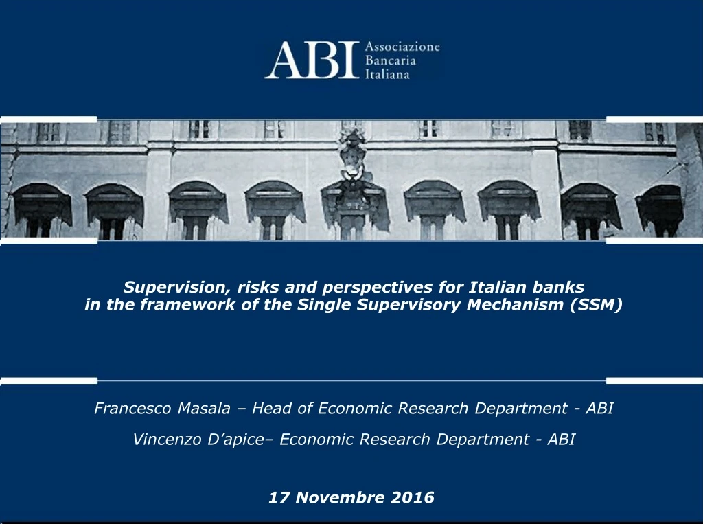 supervision risks and perspectives for italian