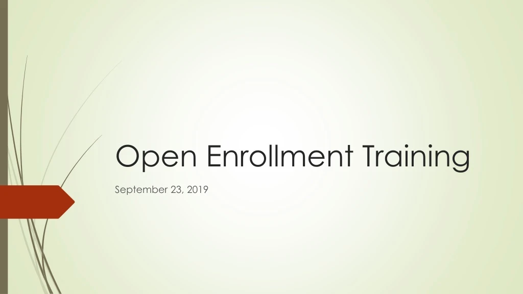 open enrollment training