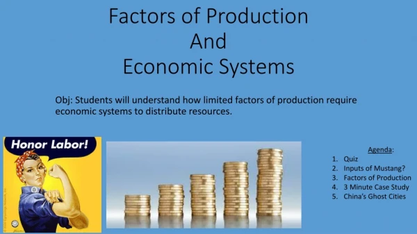 Factors of Production And Economic Systems