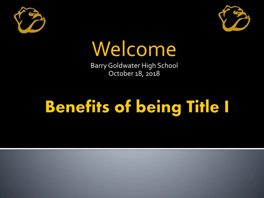 welcome barry goldwater high school october 18 2018