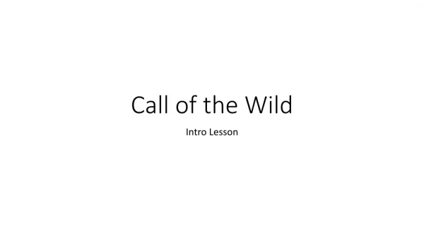 Call of the Wild