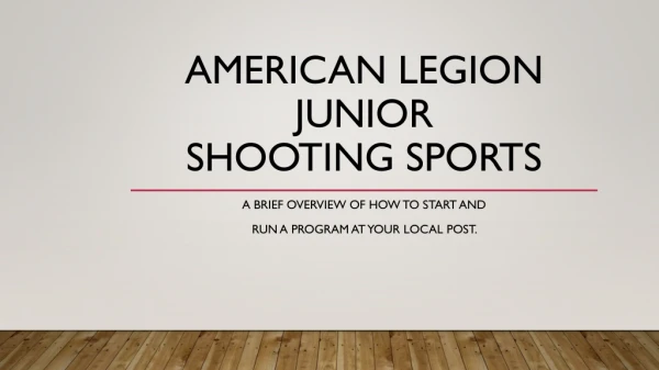 American Legion Junior Shooting Sports