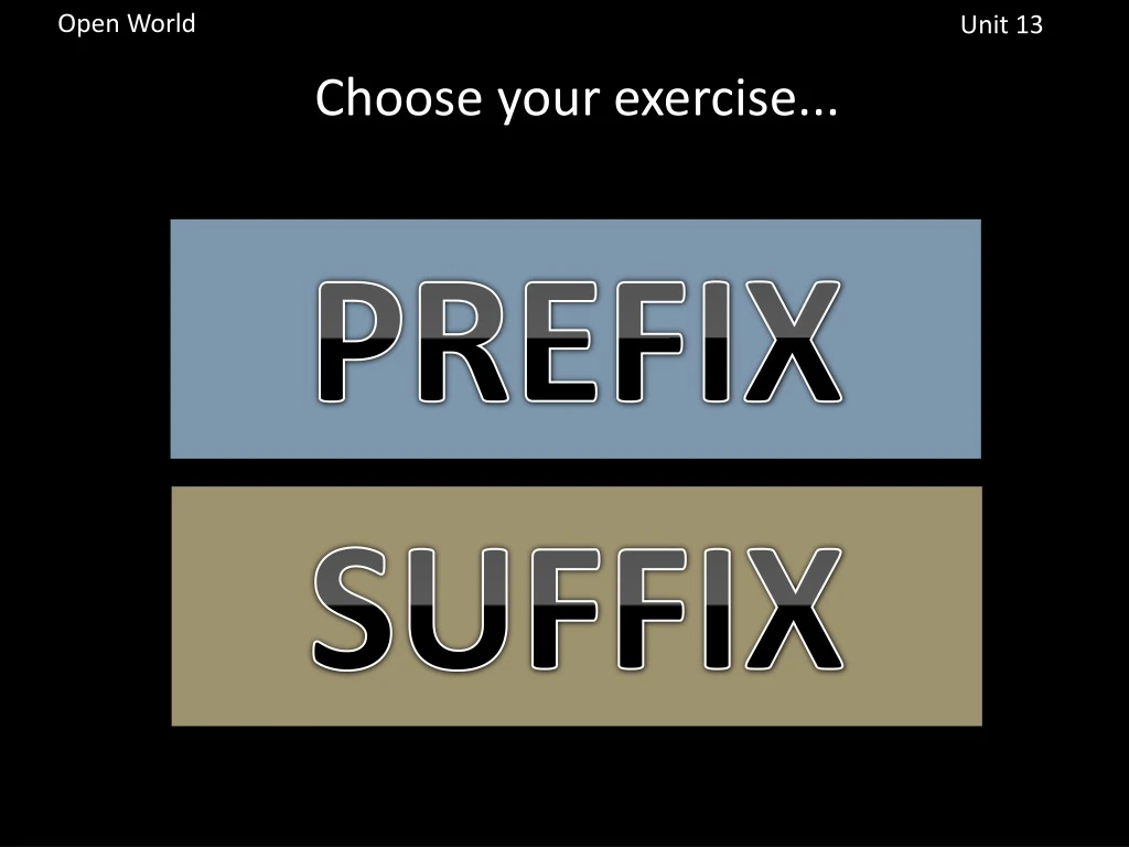 choose your exercise