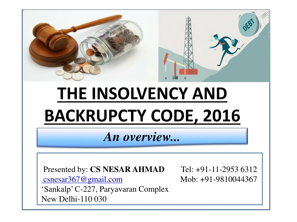 the insolvency and backrupcty code 2016