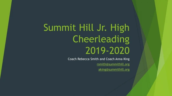 Summit Hill Jr. High Cheerleading 2019-2020