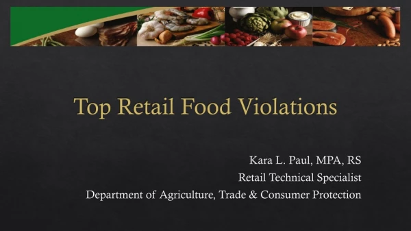 Top Retail Food Violations